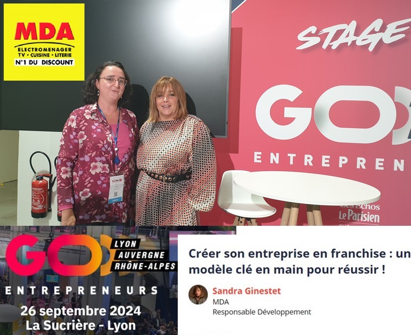 la franchise MDA présente au salon GO Entrepreneurs 2024